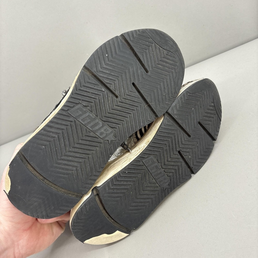 Golden Goose Running Sole Shoes Womens Size 6 Zebra Leopard Pony Hair Sneakers - Picture 12 of 16